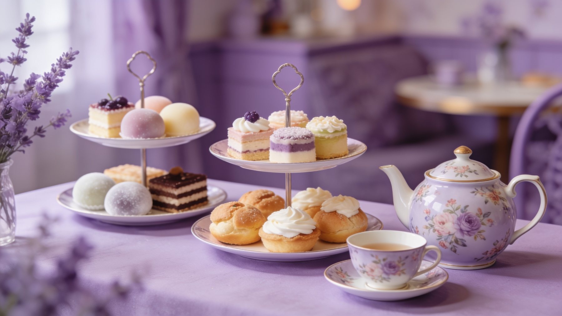 Afternoon tea spread at Eat My Cake